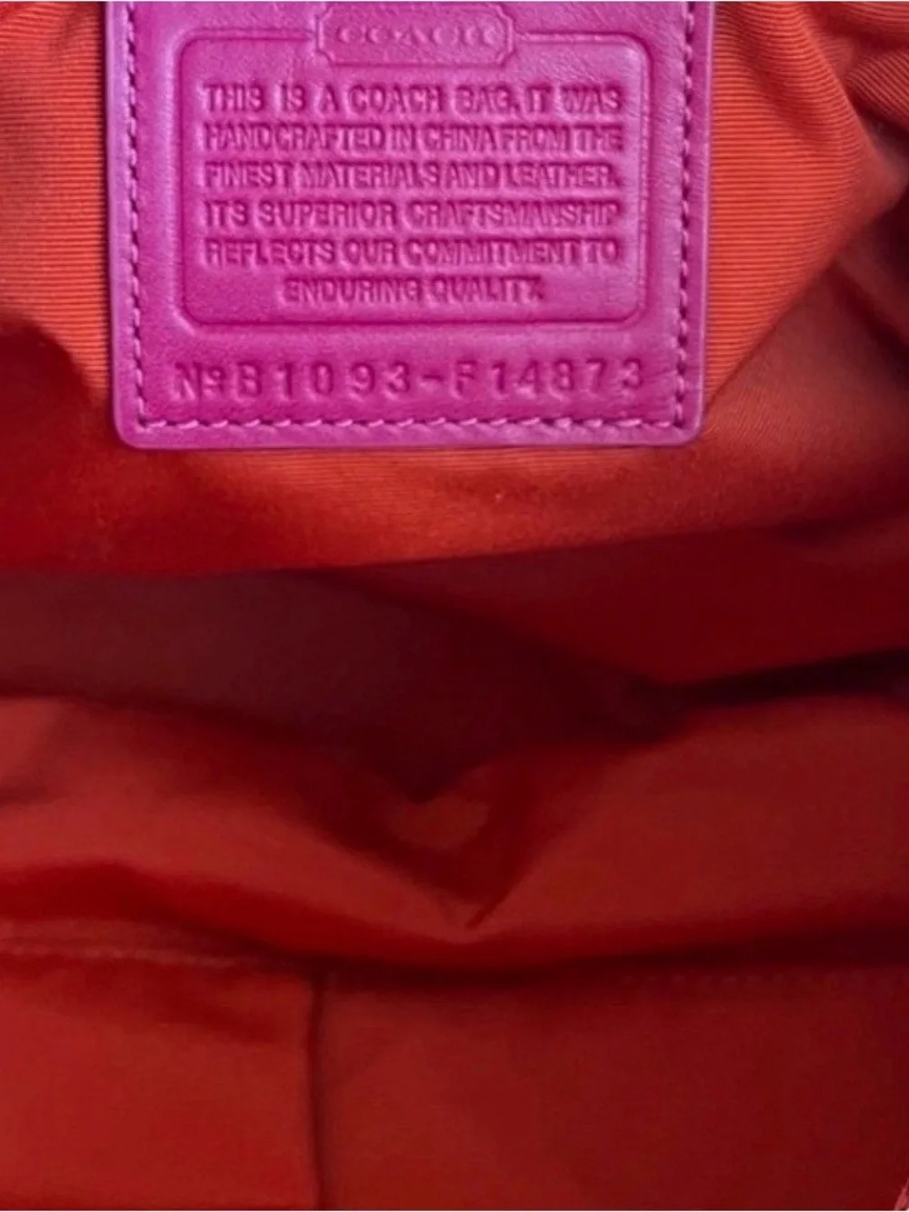 Vintage Y2K Coach Hot Pink Signature Hobo Bag